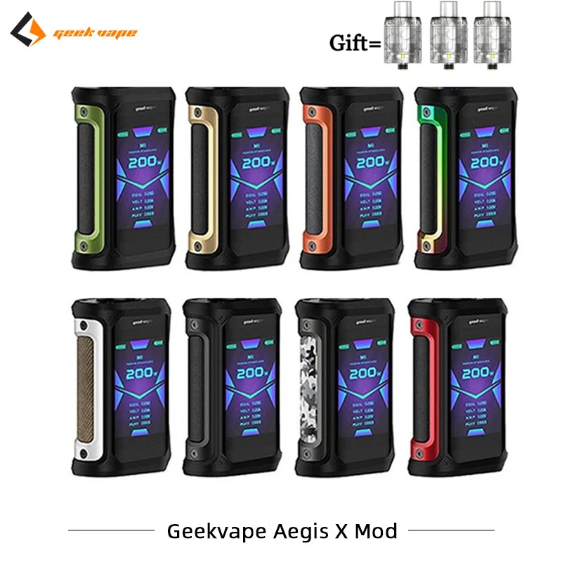 Limited  New Arrival Geekvape Aegis X Mod 200W Max Output Electronic Cigarettes Mod with AS 2.0 Chips Powere