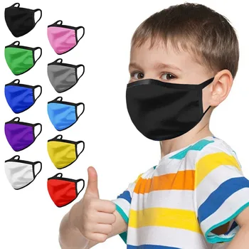 

10PCS Children's Kids Mask Reusable Face Covering Comfortable Washable Mask PM2.5 Breathable Protection Printing Face Mouth Mask