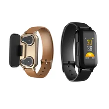 T89 TWS Смарт бинауральные Bluetooth 5,0 наушники Фитнес браслет пульсометр спортивный автоматизированный браслет часы для женщин и мужчин