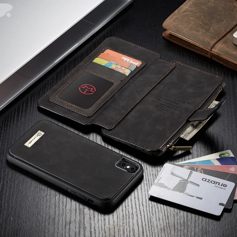 

Luxury Magnetic Leather Case for IPhone X XS Max XR SE Multifunctional Flip Wallet Case Card for Iphone 11 Pro Max 6S 7 8 Plus