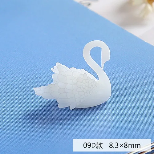 09D 3 шт./лот 3D Лебедь ювелирные изделия УФ смолы DIY ремесло ногтей ручной работы Смола ювелирные изделия прозрачный бумажный наполнитель материал - Цвет: 09D