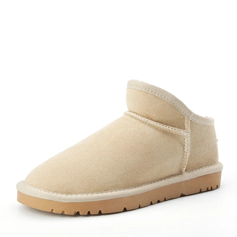 2021 new arrive Nature wool Sheepskin real fur mini ankle winter Casual women snow boots High-qualIty Genuine Leather lady shoes 