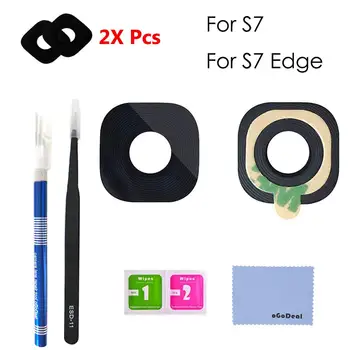 

Repair Accessories Back Rear Camera Glass Lens Cover Replacement Repair Kit for Samsung Galaxy S7/S7 Edge (2 Pack)