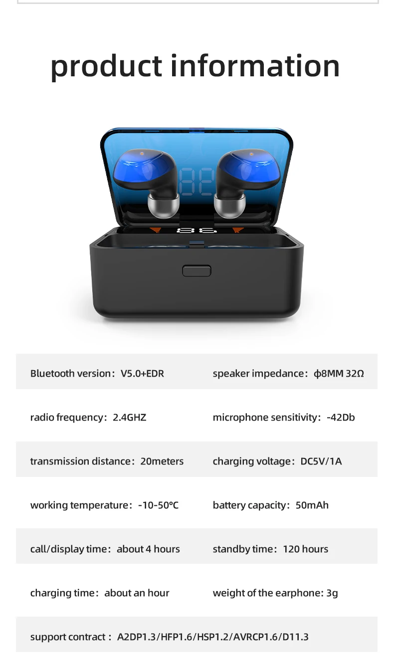 ES01 TWS Bluetooth наушники V5.0 портативные стерео Беспроводные сенсорные наушники-вкладыши со спортивной басовой гарнитурой для телефона samsung huawei Xiaomi