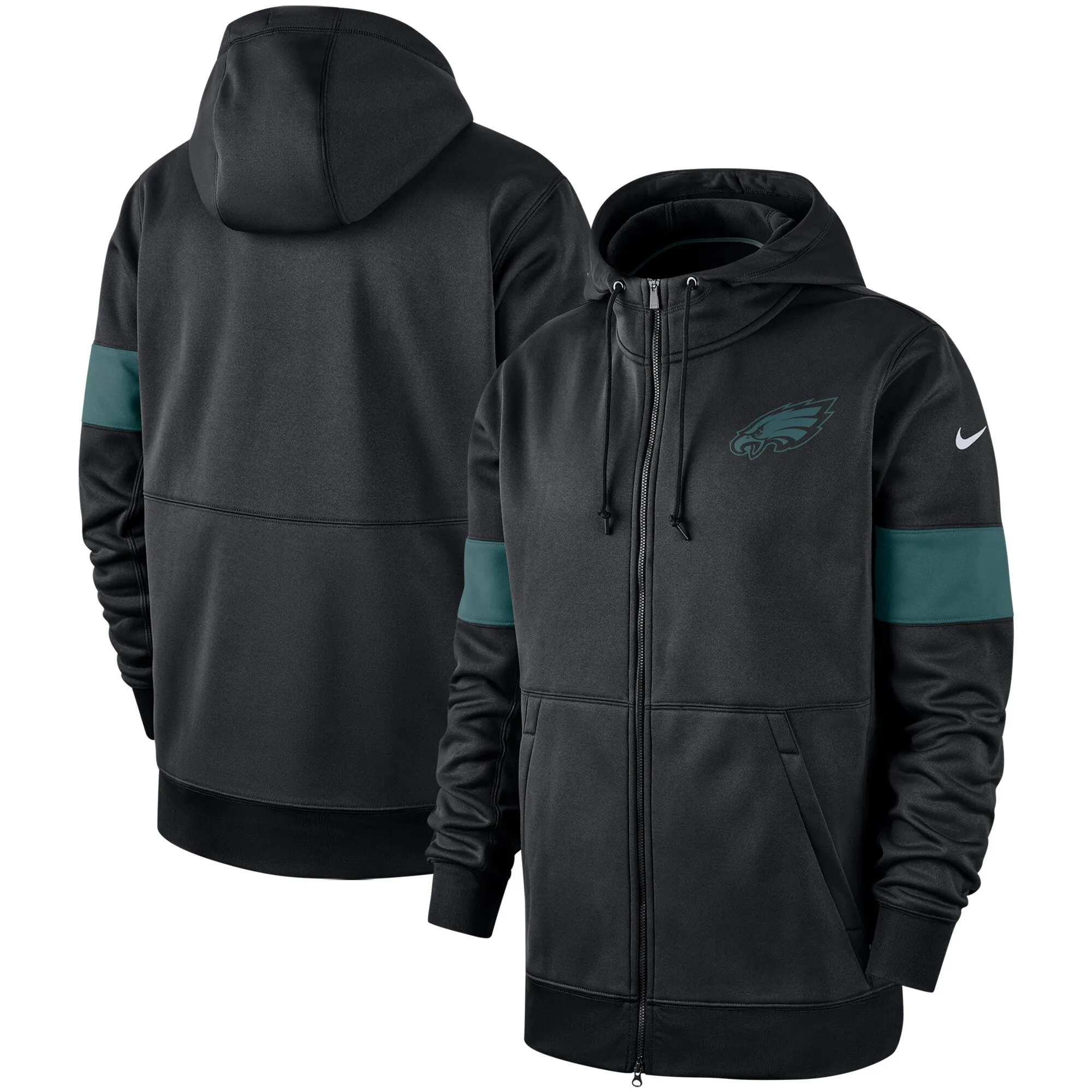 

Philadelphia 2019 Eagles Jackets Men Sideline Performance Full-Zip Hoodie Black