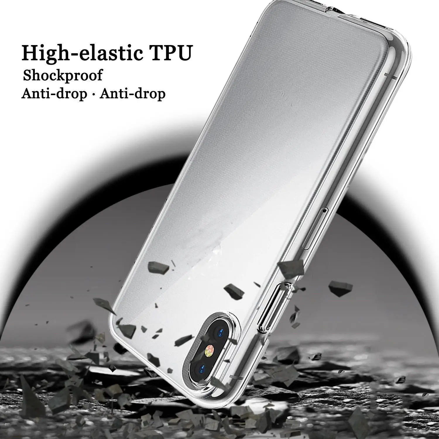 

TPU Protective Case for iPhone XS MAX 11 PRO 6S 7 8 PLUS Back Cover Shockproof Clear Soft Thin Transparent iPhone Case