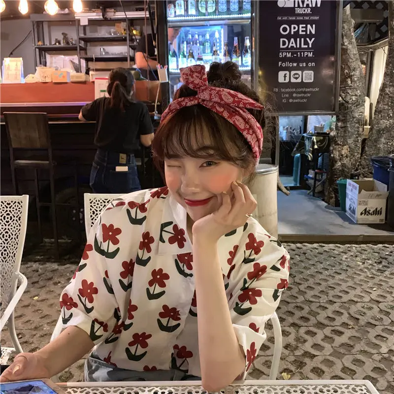 Blouse shirt Новинка Харадзюку демон печати Летняя женская блузка панк готика Повседневная Свободная рубашка с коротким рукавом топы женские милые каваи Топы - Цвет: Blouse shirt
