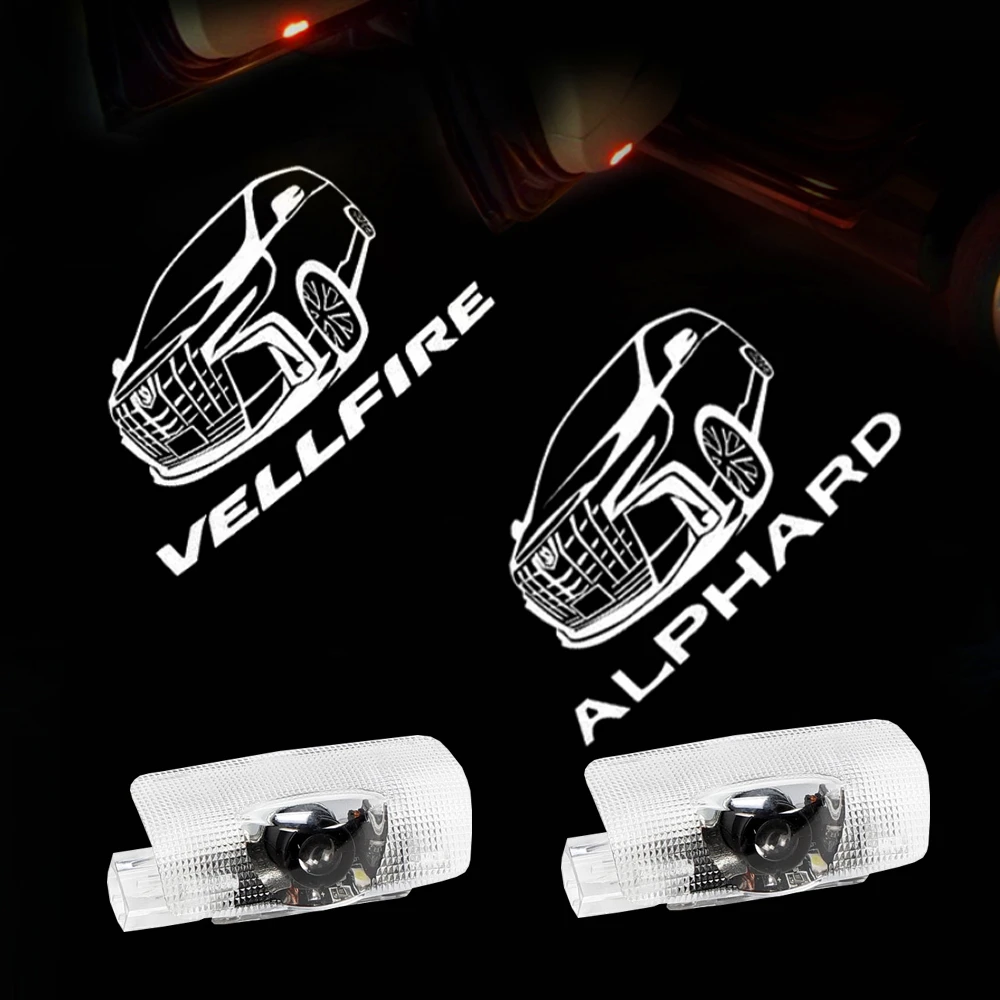 Vellfire Ghost Shadow Light Alphard Logo LED Door Projectors Light For