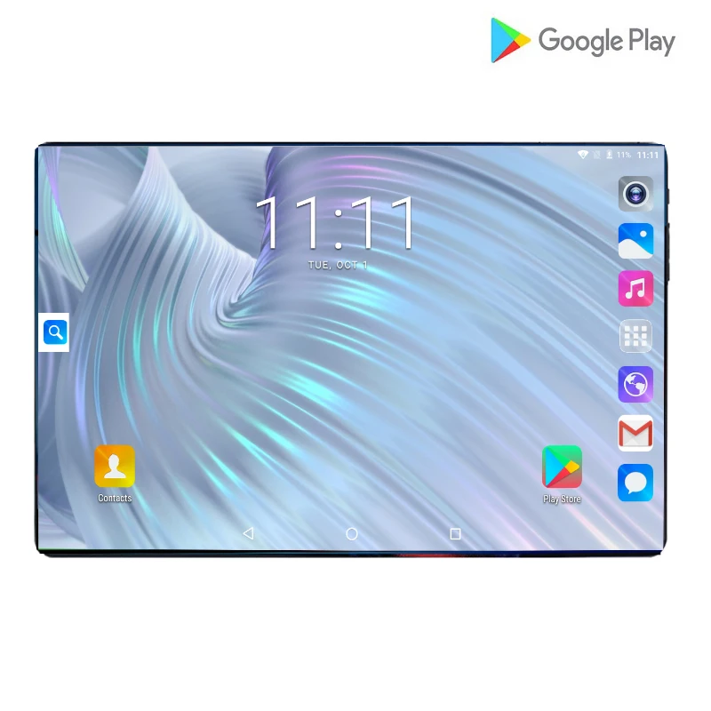 2020 New Design 10 inch Tablets Android 9.0 OS 6GB + 128GB ROM Dual Camera 8MP SIM Tablet PC Wifi G