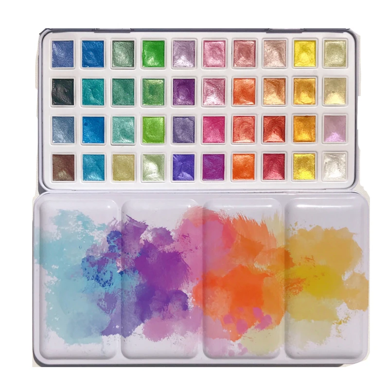 Watercolor Painting Set Watercolor Paint Watercolor Pigment Dropping Handmade 40 Colors Pearlescent Watercolor Pigment Colorlead Giveaway