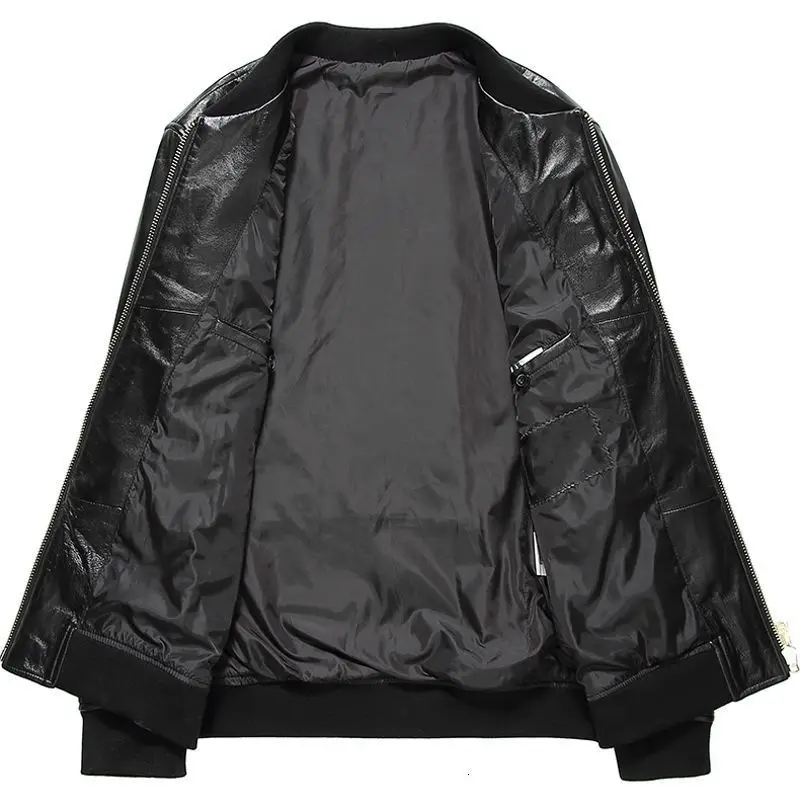 

2020 Autumn New Fashion Genuine Leather Short Sheepskin Men Classic Casual Zipper Male Motorcycle Biker Thin Slim Stand Collar