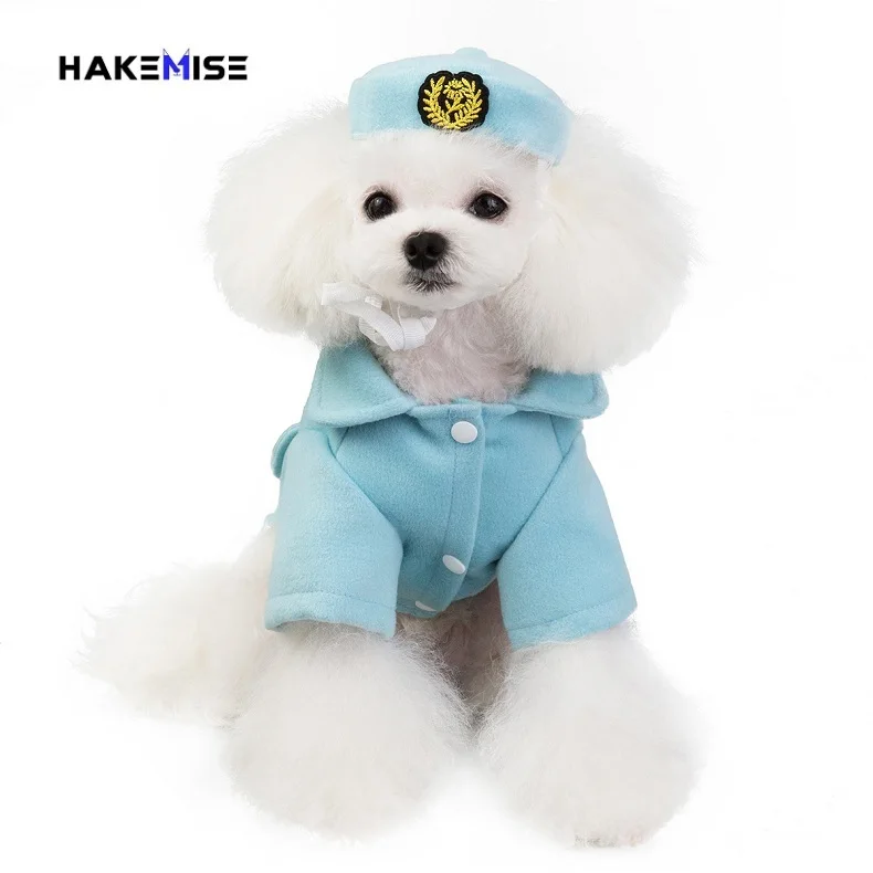 Новое зимнее пальто для собаки питомца щенка собаки кошки одежда стюардесса Косплей пальто куртка одежда для домашних животных маленькие собачки чихуахуа