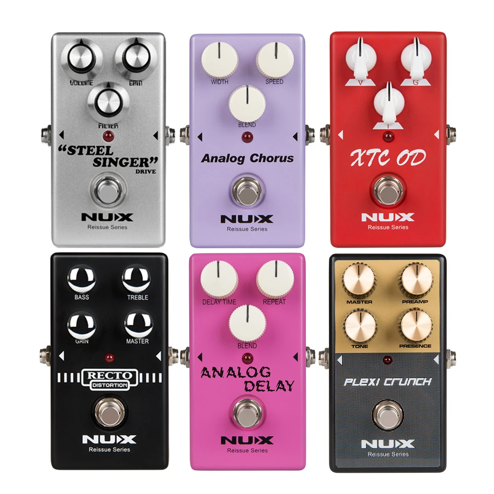 NUX Delay Chorus Pedal de guitarra de procesador, Serie de reedición, multiefectos para accesorios de guitarra eléctrica|Partes y accesorios de guitarras| - AliExpress