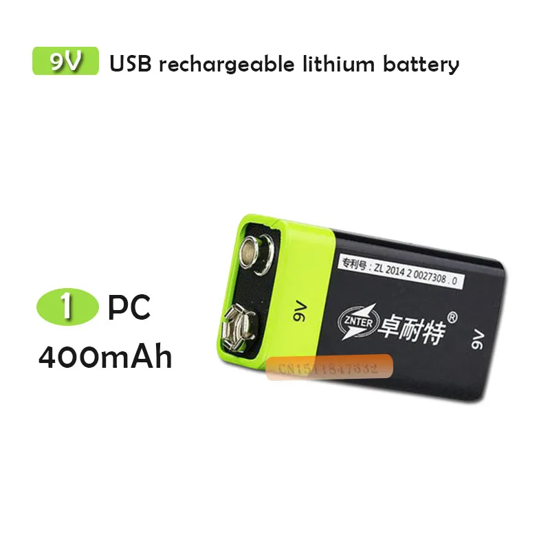 1 шт. ZNTER S19 9V 400mAh USB аккумуляторная батарея Lipo для RC камеры Drone аксессуары|battery for