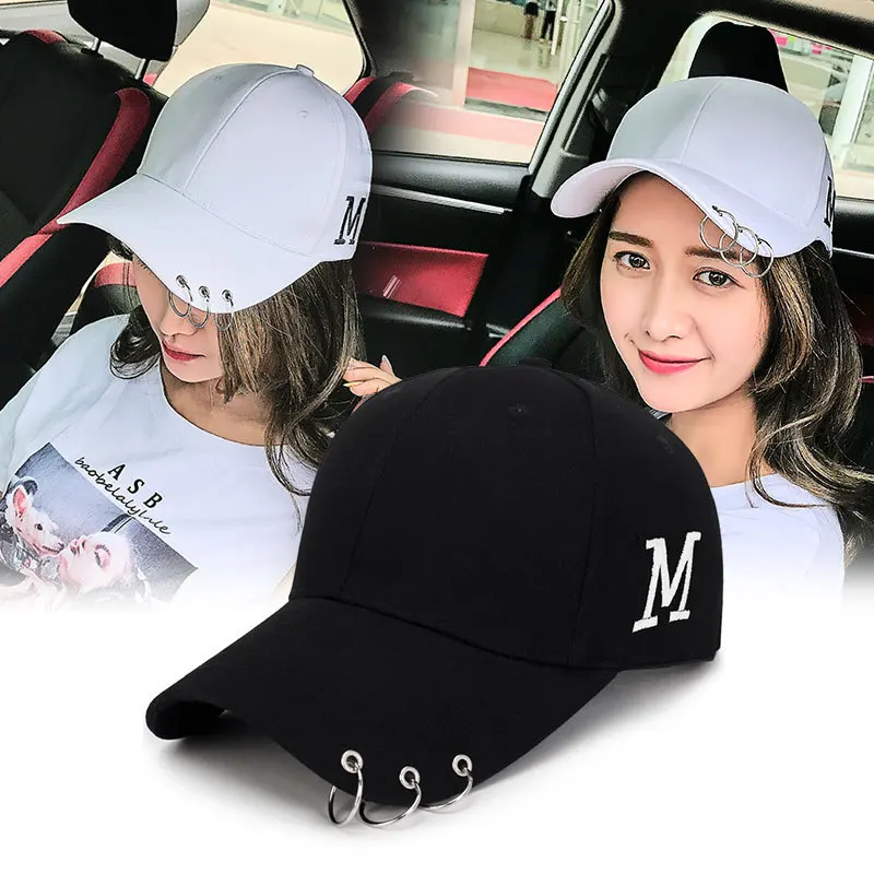 

XPeople Embroidery Rings Baseball Cap for Women Men K-Pop Hip Hop Bangtan Boys Casual Adjustable Trucker Hat