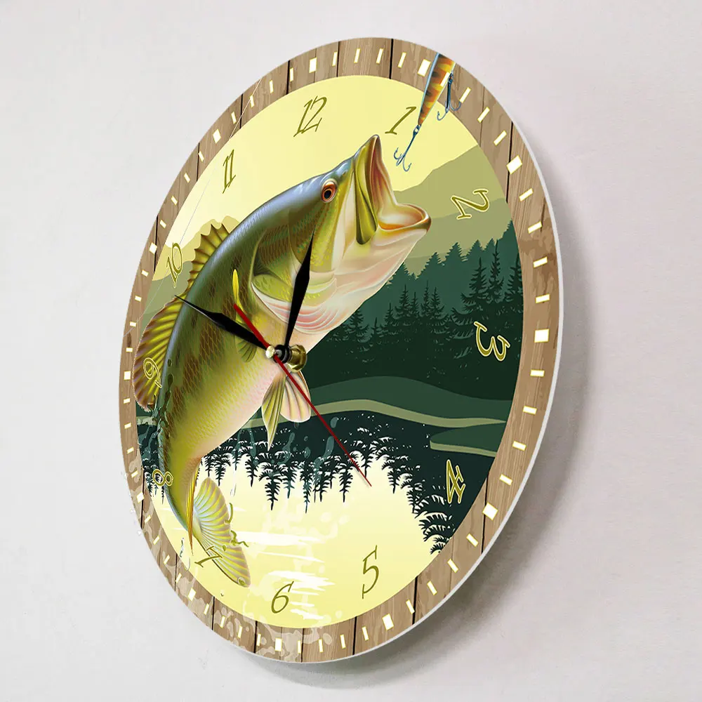 Trout Fisherman Wall Clock 10 Trout Fisherman Wall Clock 10