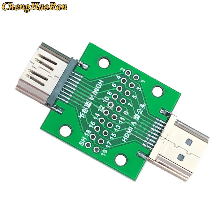 1 шт. тестовая плата HDMI папа и мама мини-Коннектор с платой PCB шаг 2 54 мм контактов DP