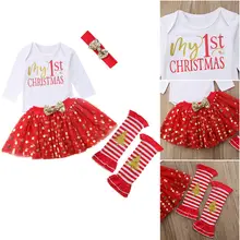UK/Рождественский комбинезон для новорожденных девочек от 0 до 24 месяцев, юбка гетры, одежда