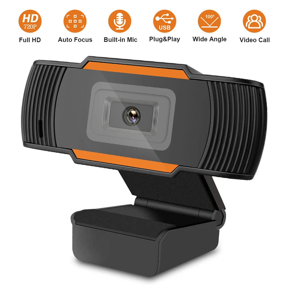 

HD Webcam 720P USB2.0 Camera Mini WebCamera 12.0M pixels 30fps Free Drive USB Cam Hd Camera With Mic Web Camera for Computer