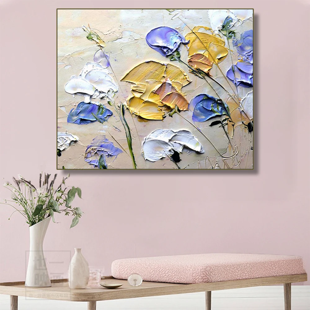 

Abstract Flowers Wall Art Canvas Painting & Calligraphy Scandinavian Style Posters Graffiti Art Print Wall Picture Home Decor