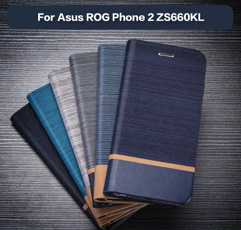 Чехол-книжка для Asus ROG Phone 2 ZS660KL из искусственной кожи | Мобильные телефоны и