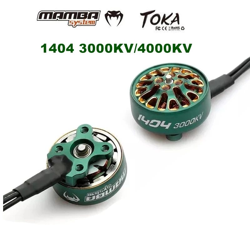 1/4pcs DIATONE MAMBA TOKA 1404 4000KV 4S 3000KV 6S Brushless Racing Motor Green for RC FPV Racing 2.5inch-4inch Toothpick Drones