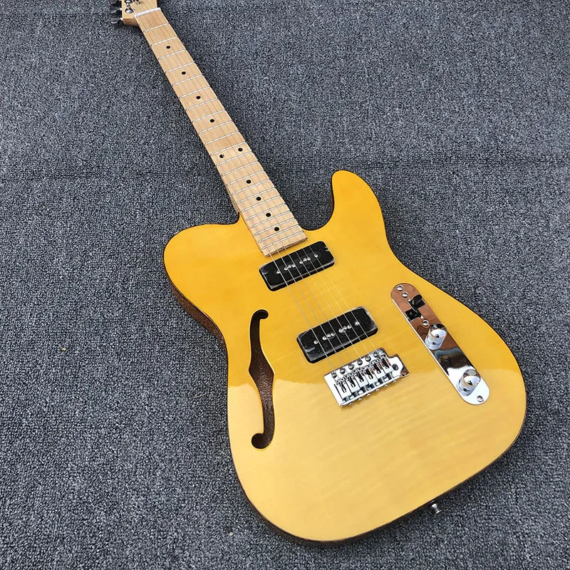 

High quality electric guitar,TL style with F hole,mahogany body with Maple neck,Custom electric guitar,free shipping