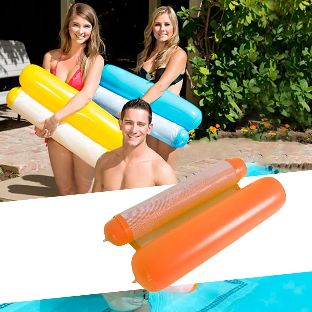 Inflatable Water Pool Air Mattress Toys For Swimming Foldable Design Dual Use Air Chair Water Mattress Hammock For Swimming Pool