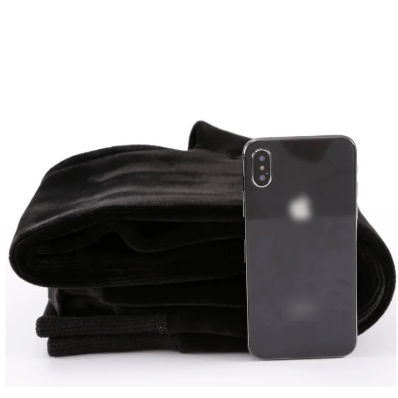 Фото Размера плюс 5XL плотные леггинсы для зимы Супер тянущиеся хорошо эластичные 700 г очень теплые флисовые леггинсы ouc688 №2