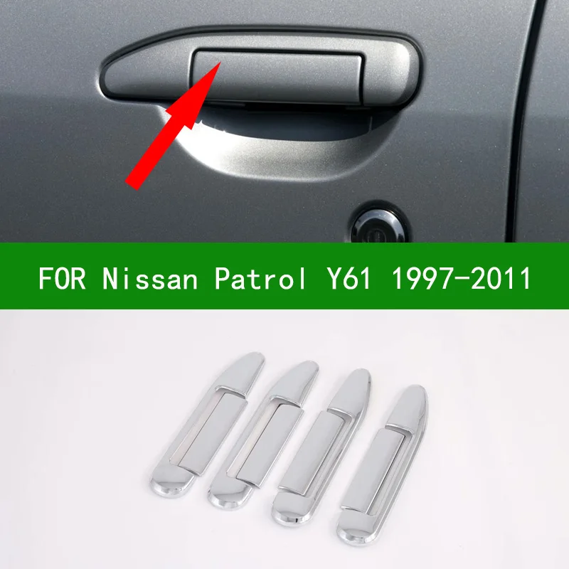 Накладки на дверные ручки для Nissan патруль Y61 Super Safari 1997 2011 хромированные