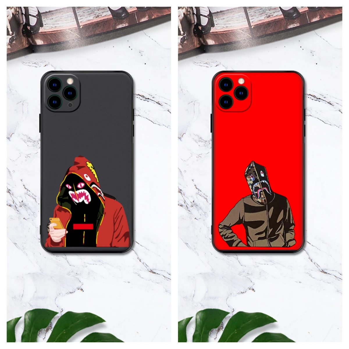 

Camo shark soft case for iphone 12 11 pro x xs max xr 8 7 6 6s plus SE 2 matte silicone phone cover Fashion coque funda capa