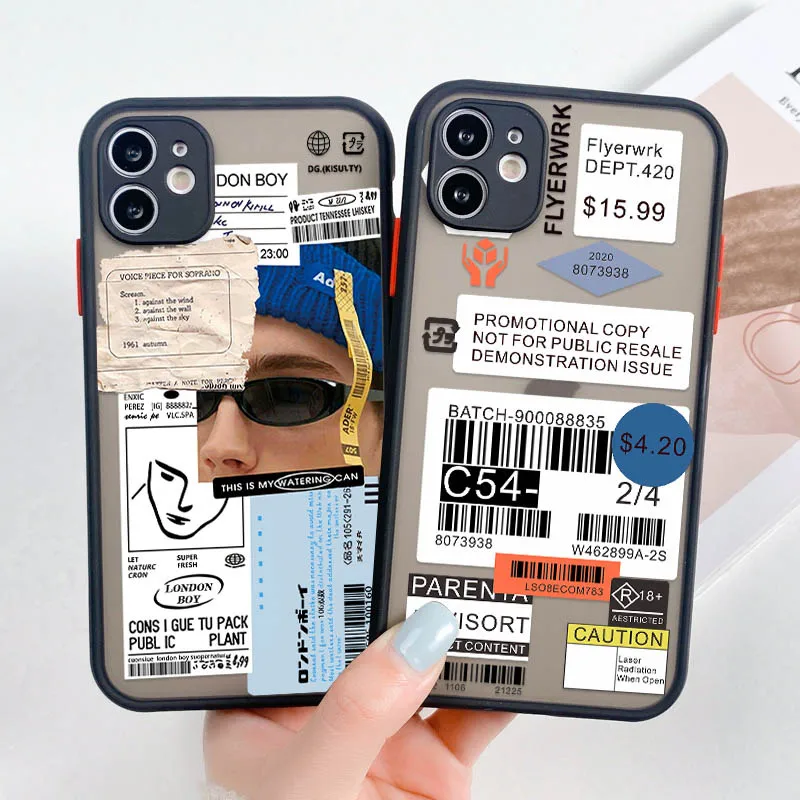 Case For iPhone 11 iPhone Cases XR Hard Fundas Apple 13 12 Pro Max Mini 7 8 6S 6 Plus X XS Max 12Pro Len Protection Phone Covers