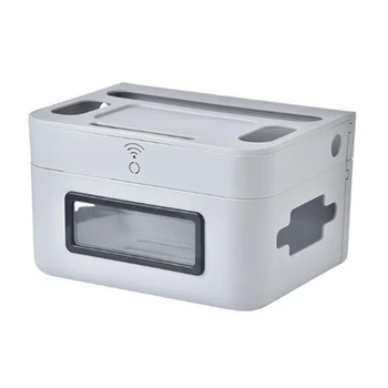 

Router Storage Box Wall Mounted Fireproof ABS Detachable Cable Arrangement Set Top Box Hole Free Cable Management Box