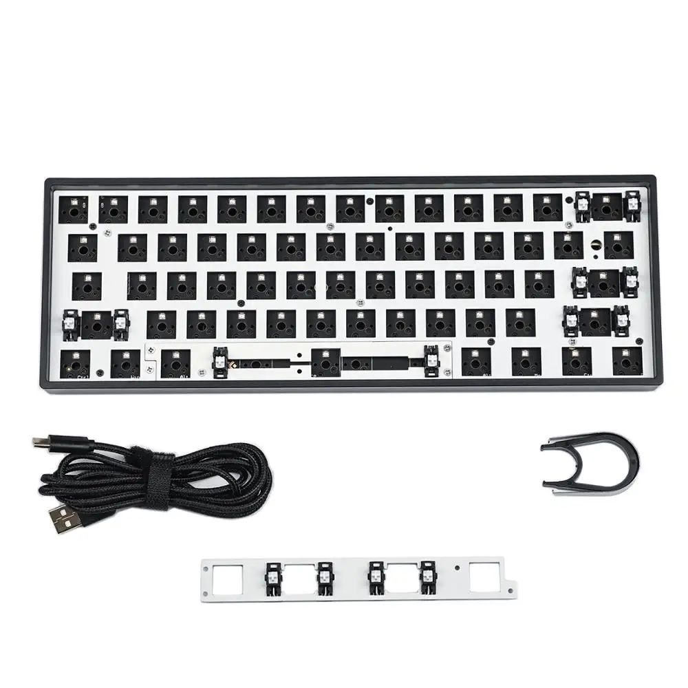 GK61 GK61XS GK61X RGB sıcak Swap programlanabilir kablolu Bluetooth ...