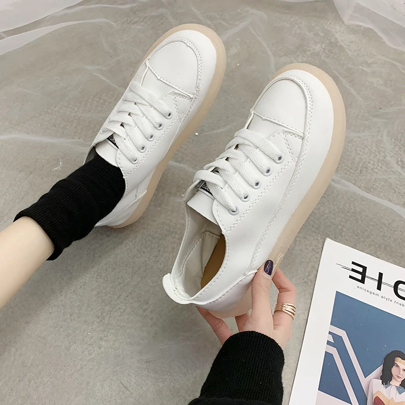 

All-Match Shoes Woman 2019 Casual Female Sneakers Shose Women Modis Shallow Mouth Round Toe New Summer Dress Small Cute Fashion