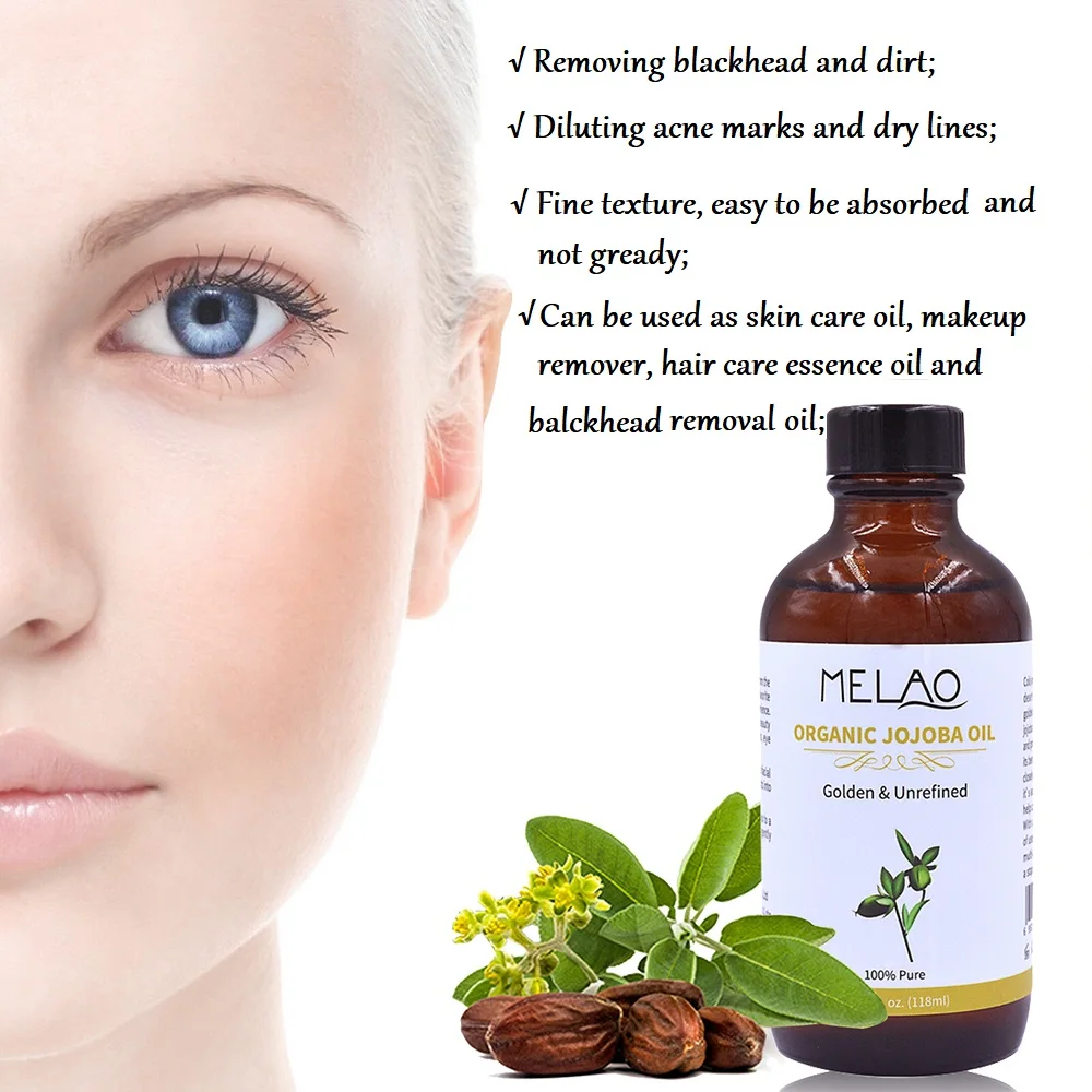 

118ml 100% Natural Essential Oil Jojoba Oil Shrink Pores Nourish Skin Face Moisturizer Massage Oil Hair Skin Care