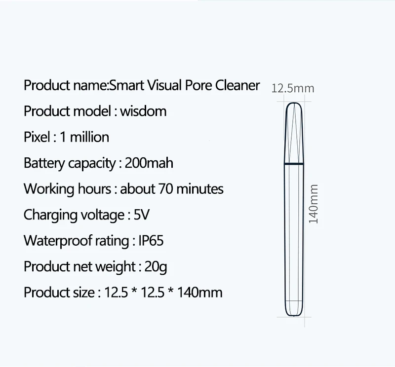 Youpin Meishi Wisdom Smart Visible Pore Cleaner Extractor Blackhead Remover Visual Cleaning Skin Care APP Real-Time View