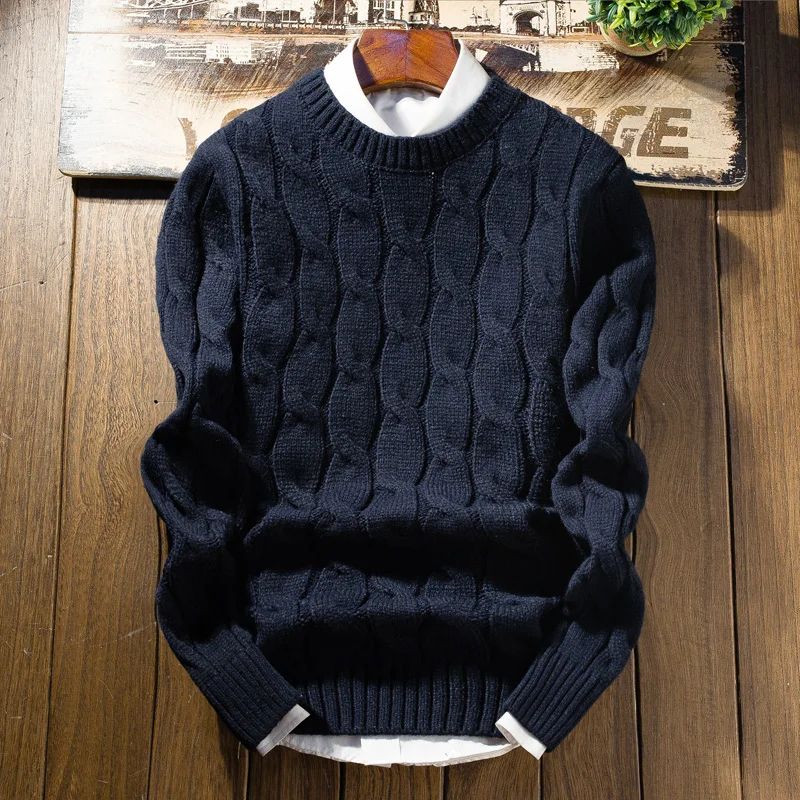 

Zogaa 2019 New Winter Thick Sweater Men Long Sleeve Slim Fit Knitting Men's Warm Christmas Sweater High Quality Casual Pullovers