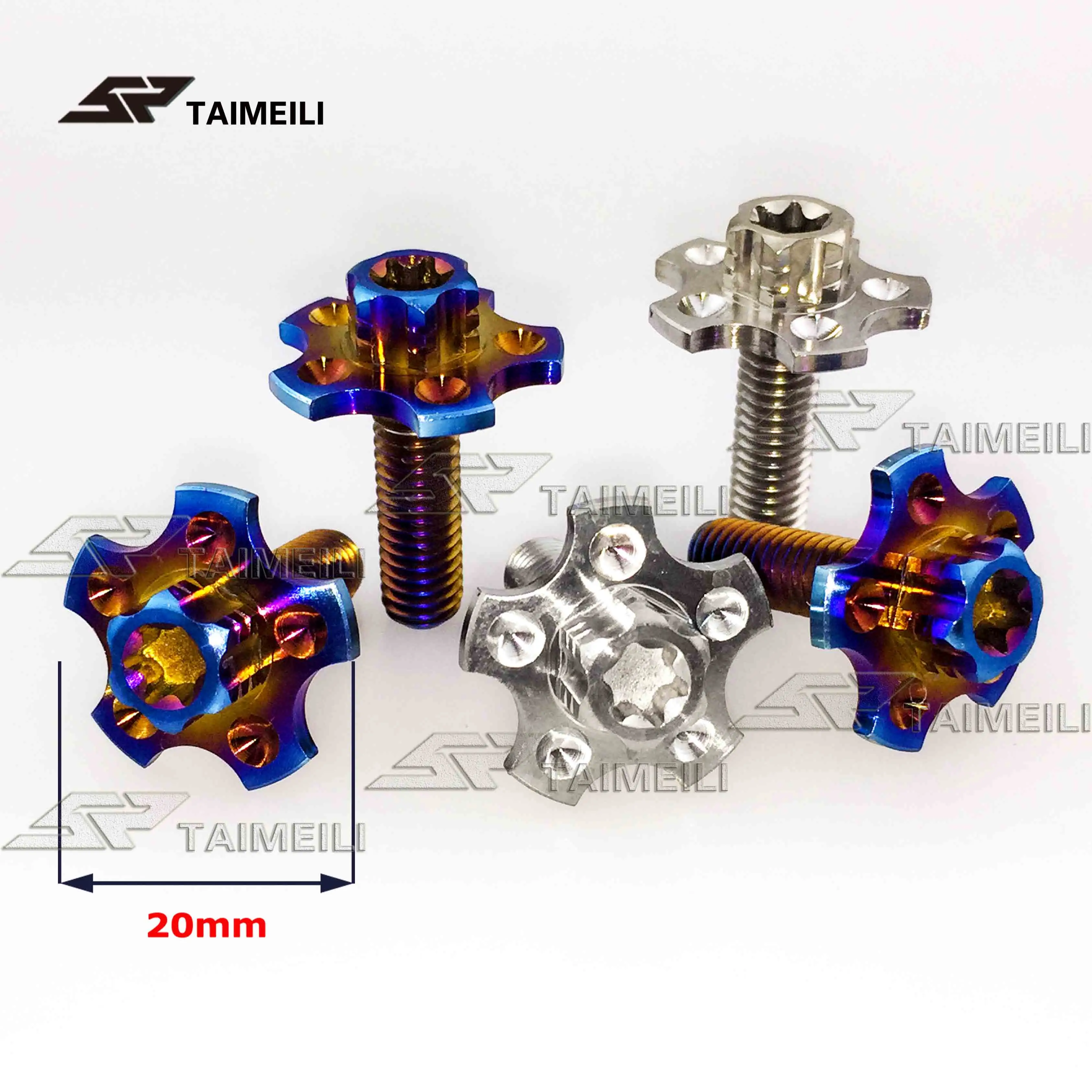TAIMEILI Титановый Сплав необычные декоративные винты M6x20mm мотоцикл электрический корпус винты 1 шт