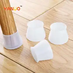 Coussinets de pieds de Table et de chaise en Silicone, 4 pièces, housse de protection anti rayures, résistante à l'usure 