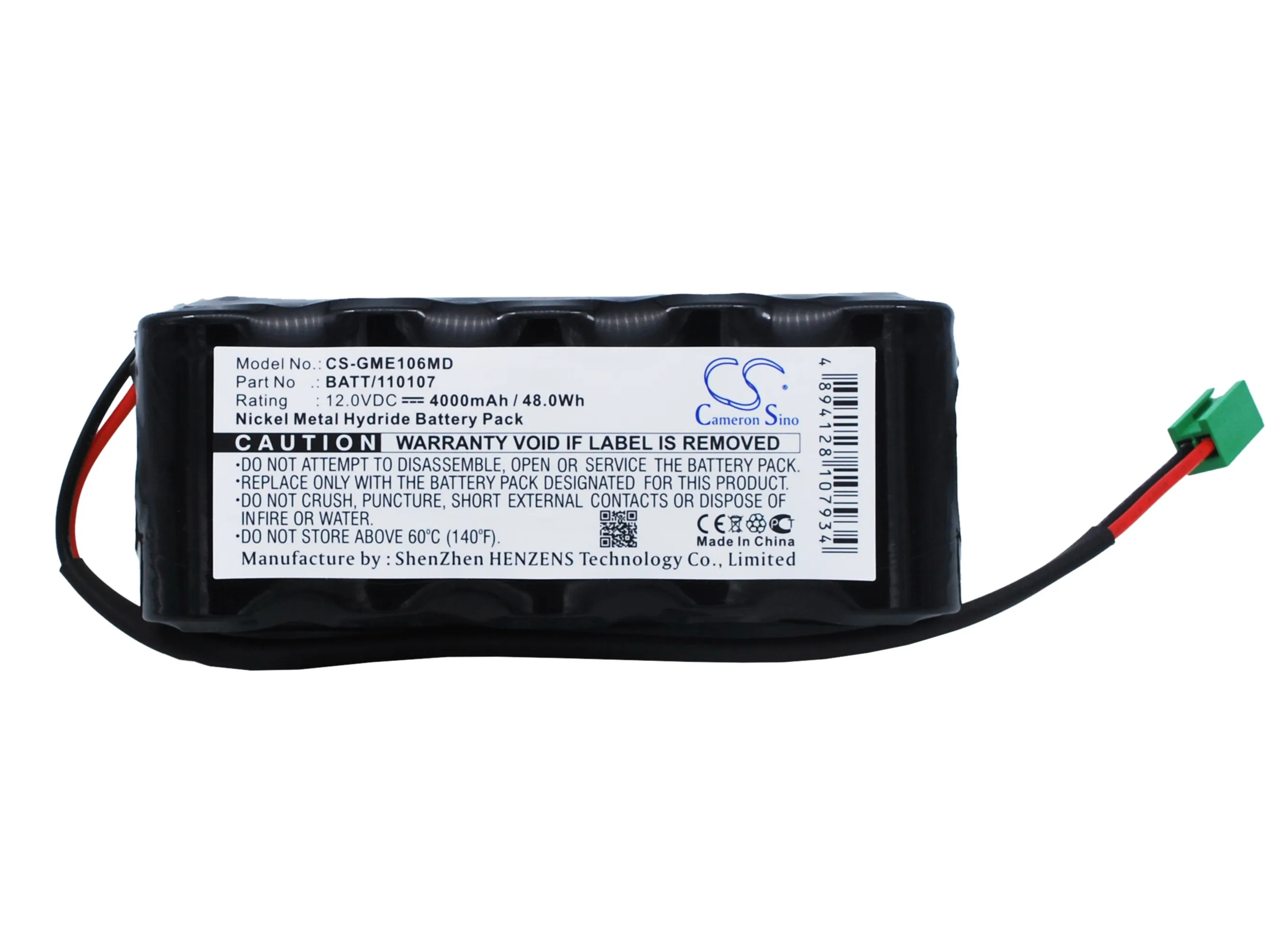 

Battery for Atmos Pump Wound S041, 120318, BATT/110318 120318, BATT/110318, 18.0V/mA