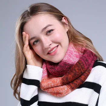 

Bib women's thickened warm wool pullover scarf