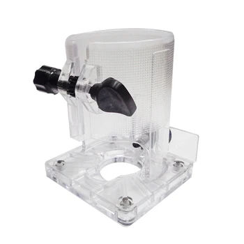 

Replacement Adjustable Wood Working 2 Knobs Multifunction Accessories Shield Hard Clear 65mm Machine Trimmer Base Parts For 3703