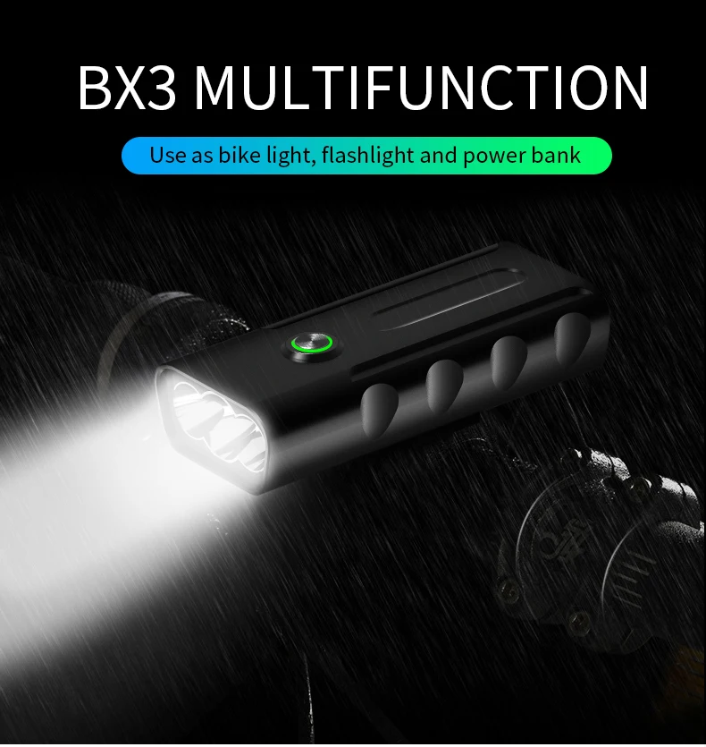 

OLOEY Bike T6 LED Built-In 5200mAh18650 Bicycle Light Lantern For Cycling Flashlight USB Rechargeable Headlight Lamp Accessories