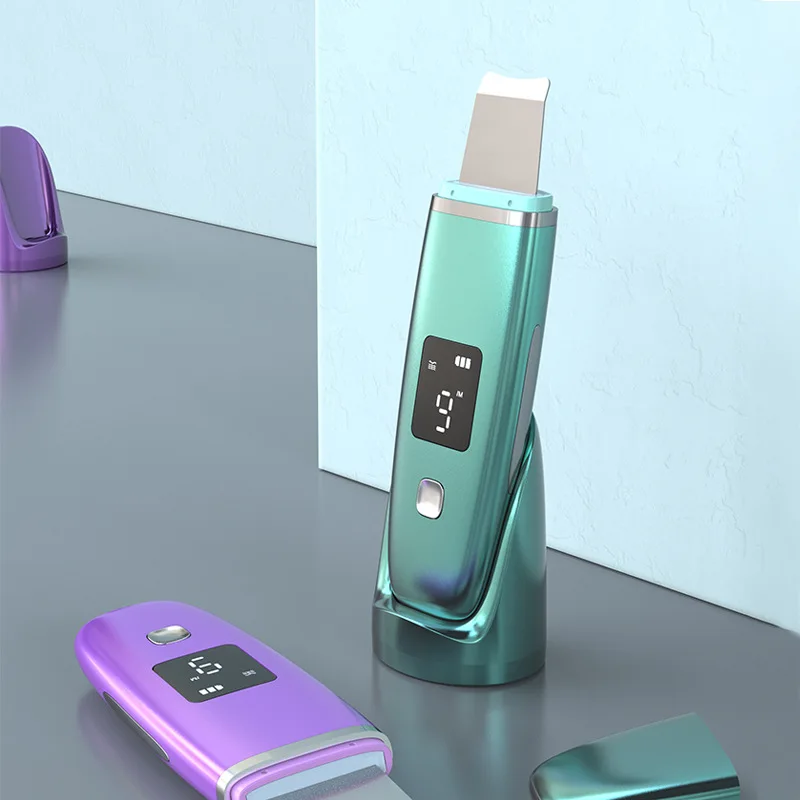 

Ultrasonic Facial Peeling Skin Purifier Cleansing Face Care Exfoliating Facial Espatula Blackhead Remover Cosmetology Devices