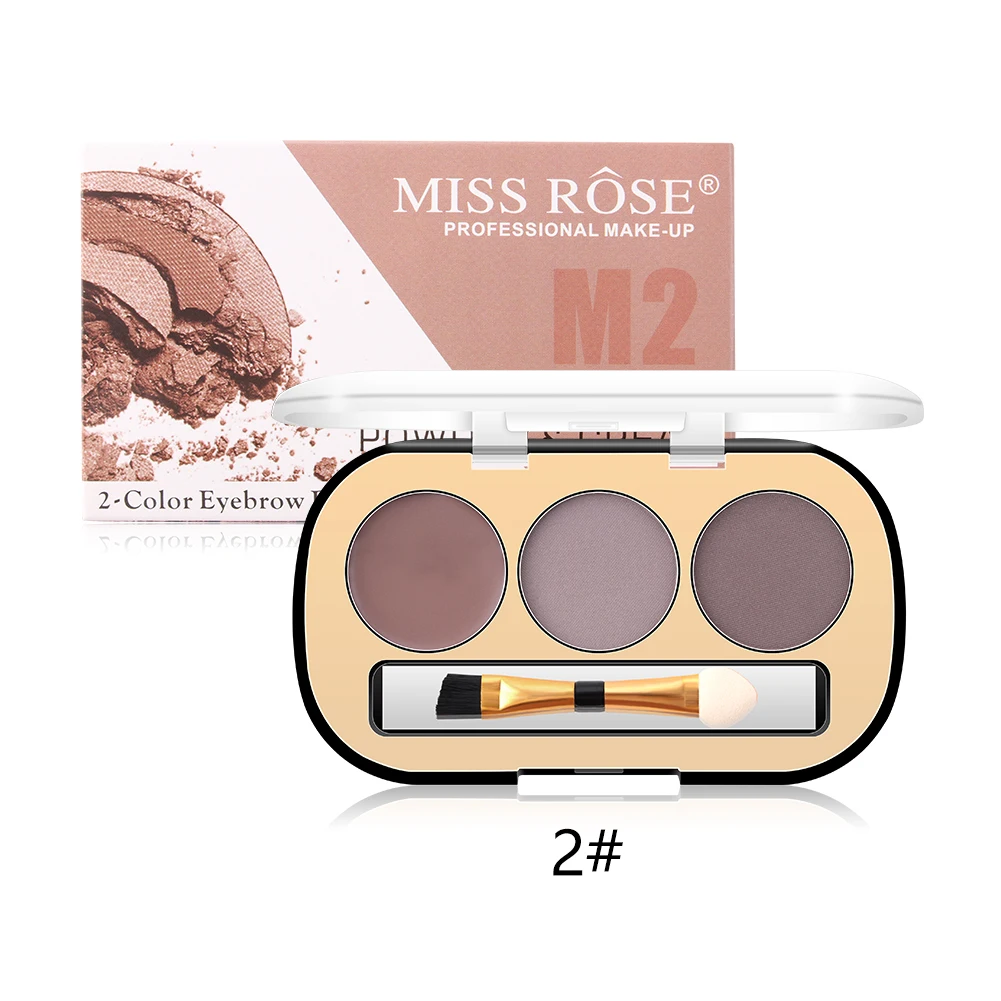 M2 MISS ROSE пудра для бровей Палитра матовые тени для век Палитра долговечная Водонепроницаемая Косметика для макияжа лица брови пигмент TSLM1 - Цвет: M2