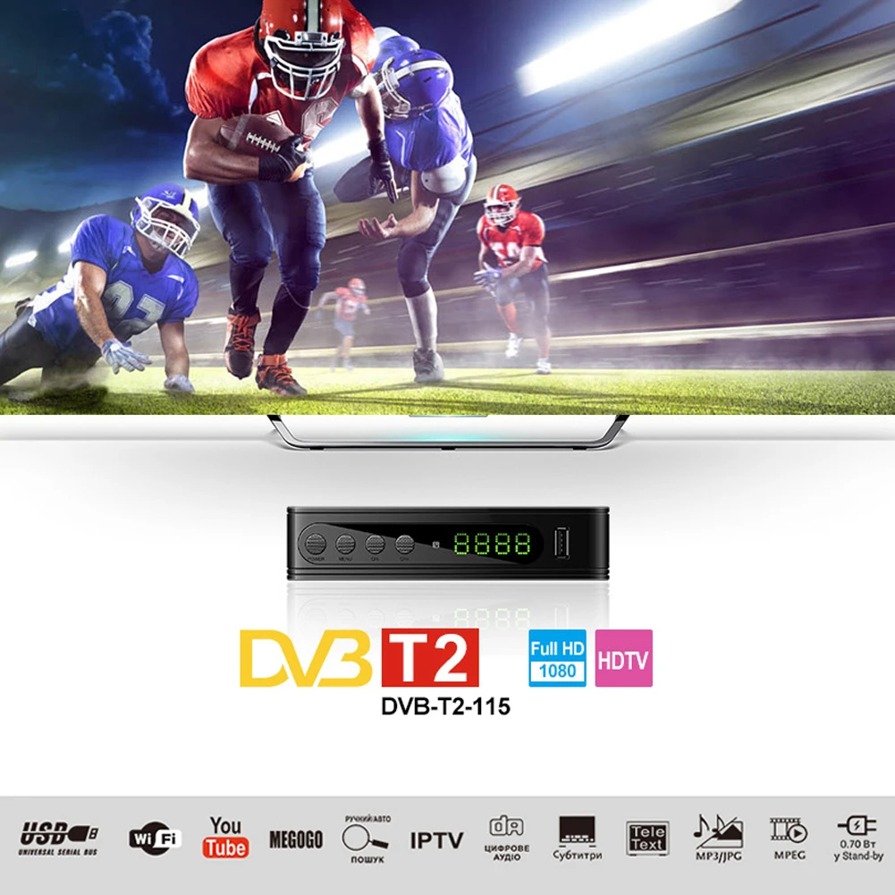 Новейшая ТВ приставка спутниковый ресивер DVB с функцией Wi Fi цифровая мини Full HD для