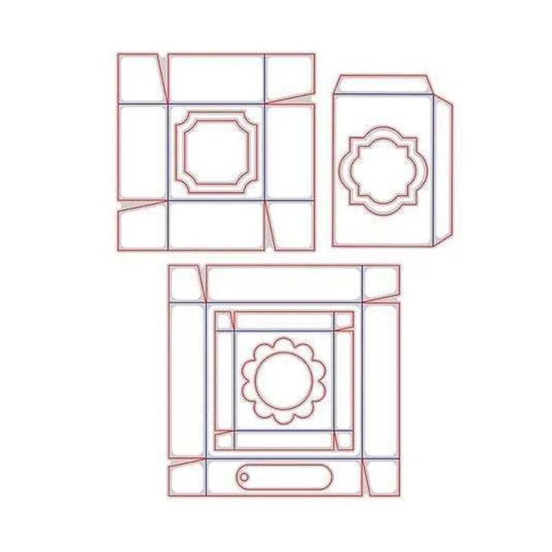 Роскошный сюрприз 4 крошечные коробки Встроенная Подарочная коробка металлические режущие штампы Funtional Подарочная коробка высечки для изготовления открыток DIY