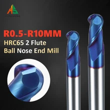 

Ball Nose End Mill HRC65 R0.5-6.0 2 Flute Tungsten Carbide Cutter Router Bit Milling Tool 6mm 8mm 10mm CNC Machine Milling Tool