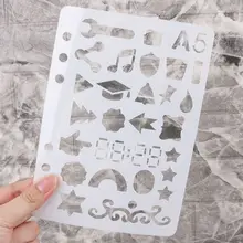 24 шт. шаблон для рисования трафареты журнал тетрадь дневник в стиле Скрапбукинг A5 DIY канцелярские принадлежности Школьные офисные принадлежности